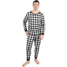 Leveret Men's Cotton Plaid Pajamas 2-Piece Set in White Lord & Taylor