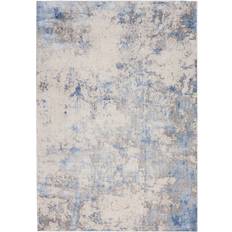 Nourison Sleek Textures Blue, Gray, Brown, Multicolor, White