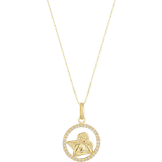 Design Lab Angel Necklace - Gold/Diamonds