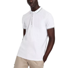Armani Exchange White Clothing Armani Exchange Stretch Jersey Slim Fit Polo Shirt