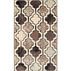 Superior Jute Backed with Geometric Trellis Red, Gray, Beige, Brown, White 72x108"