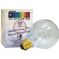 Chromalux Light Bulb Golbe Clear 40W Bulb