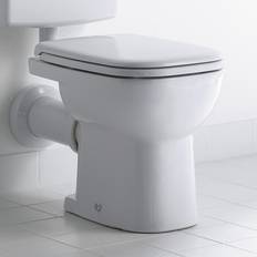 Duravit Weiß Wassertoiletten Duravit Stand-WC D-Code 480 mm Tiefspüler, Abgang waagrecht, weiß