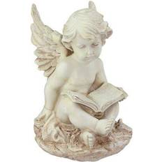 Interior Details Northlight Heavenly Gardens Sitting Cherub Angel with Book Garden Figurine