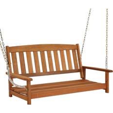 Canopy Porch Swings Sunnydaze Wooden Porch Swing