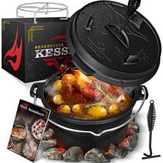 Töpfe und pfannen set Kesser Dutch Oven Set BBQ Feuertopf Schmortopf med lock