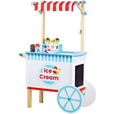 Costway Kid's Ice Cream Cart Playset with Display Rack and Accessories