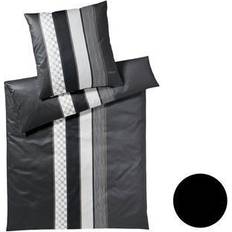 Joop! Bettwäsche Cornflower Stripes Bettbezug Grau, Schwarz, Weiß