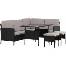 Svarte Loungesett Venture Design Knock Loungesett