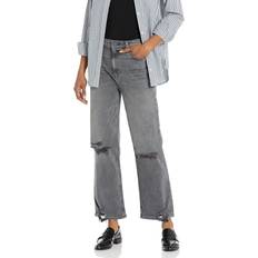 Remi High-Rise Straight Crop Jean STONE GREY DESTRUCTED