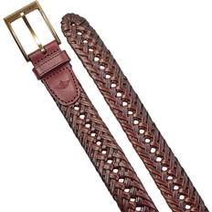 Beige - Men Belts Dockers Men's Braided Dress Belt, Small, Brown