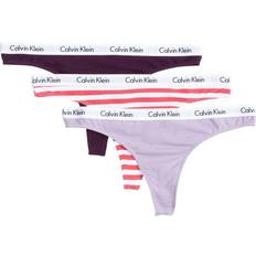 Calvin Klein Women's Carousel Logo Thong 3-pack - Purple Assorted • Price »