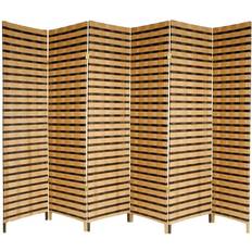 Brown Room Dividers Oriental Furniture Six Ft. Tone Fiber Room Divider