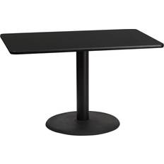 Black Dining Tables Flash Furniture XU-BLKTB-3048-TR24-GG Rectangular Dining Table