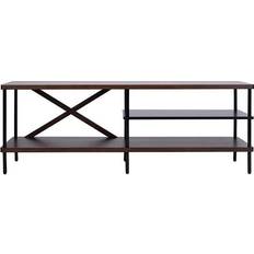 Brown TV Benches Safavieh MED5001A Bruno Industrial TV Bench