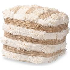 Natural Pouffes Baxton Studio Basque Moroccan Pouffe