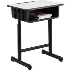 Black Tables Flash Furniture Open Front Student —Gray Writing Desk