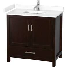 White Vanity Units for Double Basins Wyndham Collection WCS141436S-VCA-MXX