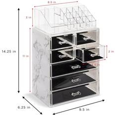 Sorbus Cosmetic Organizer Clear