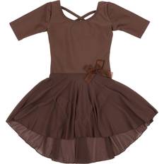 XL Dresses Children's Clothing Leveret Girls Solid Skirt Leotard Yellow 12-14