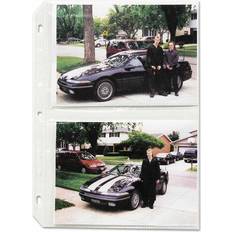 Photo Albums Clear Photo Pages for Four 5 x 7 Photos, 3-Hole Punched, 11-1/4 x 8-1/8