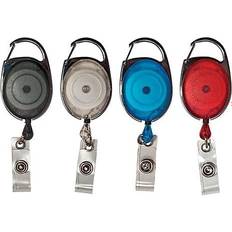 Business Card Holders Advantus Carabiner-Style Retractable ID Card Reels, Assorted, 20-Pack