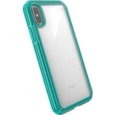 Speck Presidio V-Grip Case for iPhone XS/X Clear/Blue Clear