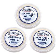 Center Enterprises CE-6624-3 Jumbo Circ Washable Stamp Pad White 3 Each