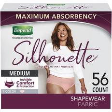 Incontinence Protection Depend Silhouette Adult Incontinence and Postpartum Underwear for Women, Medium 32–42" Waist, Maximum