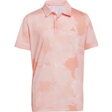 adidas Flower Mesh Polo Shirt Coral Fusion
