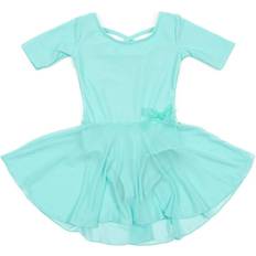 XS Dresses Children's Clothing Leveret Girls Solid Skirt Leotard Purple 12-14
