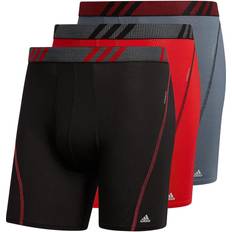 Adidas Red Men's Underwear Adidas Sport Performance Mesh Boxer Brief Underwear 3-Pack Multi