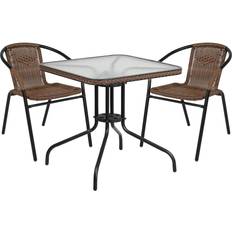 Patio Dining Sets Flash Furniture Lila 28'' Square Patio Dining Set