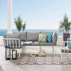 modway Riverside Collection EEI-3794-WHI-GRY Outdoor Sofa