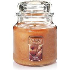 Yankee Candle Housewarmer Sugar & Spice Medium Classic Jar Brown Scented Candle 14.5oz