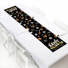 Big Dot of Happiness Jack-o'-Lantern Halloween Petite Kids Halloween Party Paper Table Runner 12 x 60 inches Black
