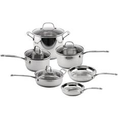 Viking Contemporary 4-Ply Copper Clad 9-Piece Cookware Set with Metal Lids