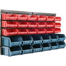 Wall mounted storage bins Stalwart Trademark Global 30-Bin Wall-Mounted Parts Rack