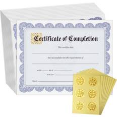Sheets Blue Certificate of Completion Award Paper with Gold Foil