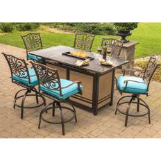 Patio Dining Sets Hanover TRAD7PCFPBR Traditions Patio Dining Set