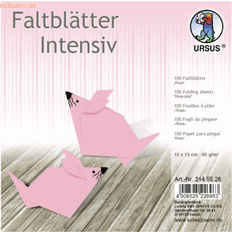Ursus Ludwig Bähr Faltblätter Intensiv Uni 15x15cm VE=100 Blatt rosa