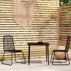 3 piece patio set black vidaXL 3 Piece Patio Dining Set