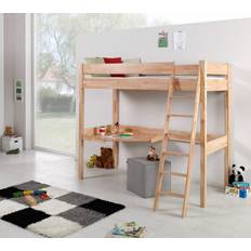 Kinderzimmer Relita Hochbett 90x200 Rollrost, Buche geleimt, lackiert holzfarben