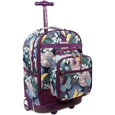 Luggage for kids J World Duo 18" Rolling Backpack and Lunch Bag Secret Garden