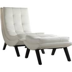White leather lounge chair Furnishings Tustin Lounge Chair