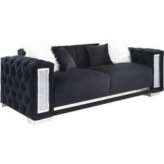 Acme Furniture Trislar Black Sofa 94" 3 Seater