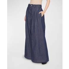 Maison Margiela Pleated wide-leg jeans blue