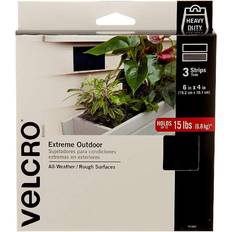 Heavy duty velcro VELCRO Brand Outdoor Wide Heavy Duty Strips 6" 4" Pk of 3 Holds 15 lbs Extreme Resistance
