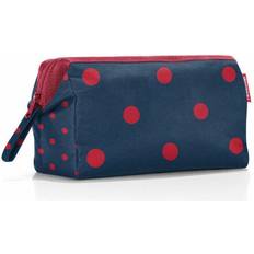 Red Toiletry Bags & Cosmetic Bags Reisenthel Travelcosmetic Toiletries Bag, Structured Pouch with Wristlet, Mixed Dots Red