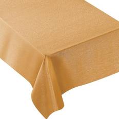 Amscan Metallic Fabric Table Cover, 60" x 84" Gold